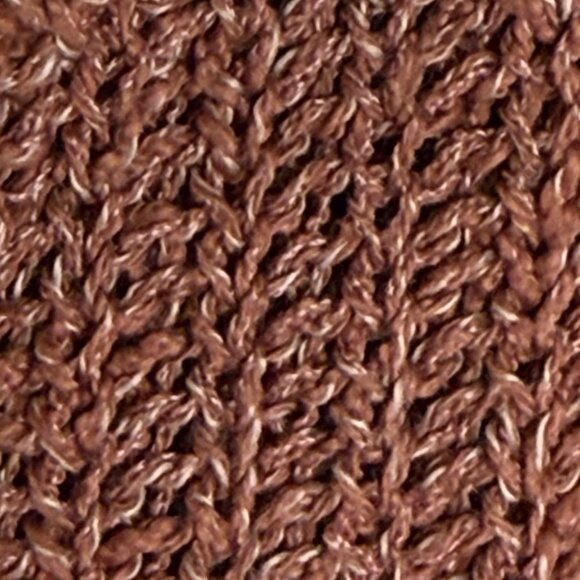 Pilcro Rust/Clay Loose Knit V-Neck Sweater, L - Picture 7 of 9